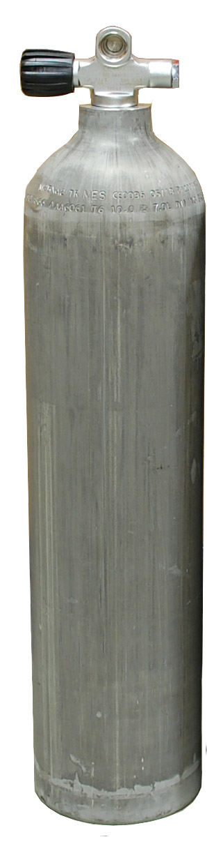 MES, 7 L 200 bar Aluminium Tauchflasche mit LI Ventil Dirty Beast